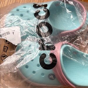 Crocs Kids' Aqua and Pink Clogs